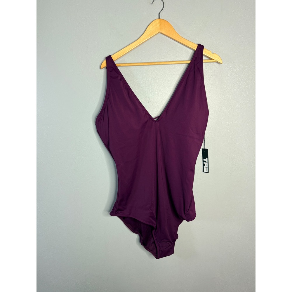Ta3 Plungey Aubergine One Piece Swim 3XL X-Long NWT